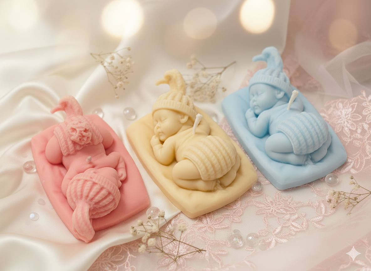 Sleeping baby scented candle