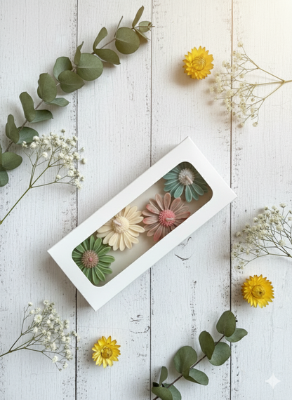 Daisy scented candle box