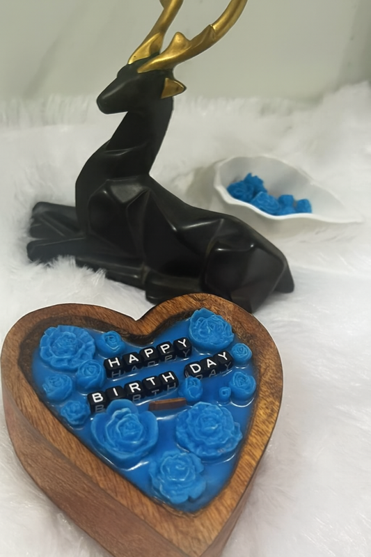 Wooden Heart Birthday Candle