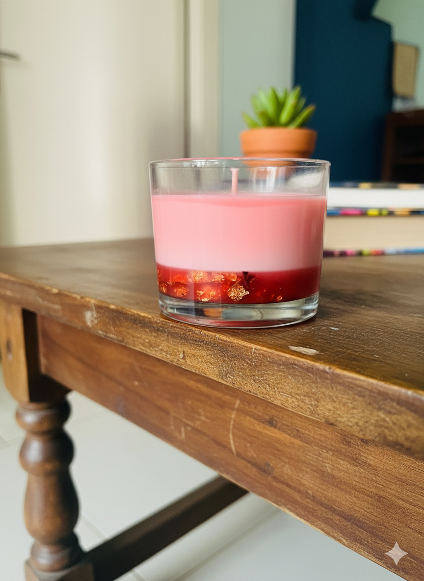 Pink Scented Jar Candle