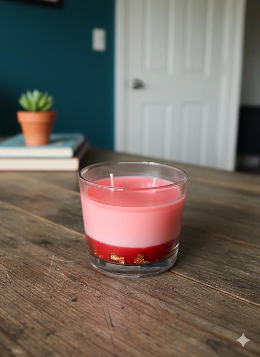 Pink Scented Jar Candle