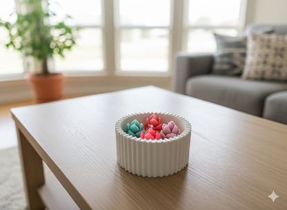 Concrete bowl scented candle