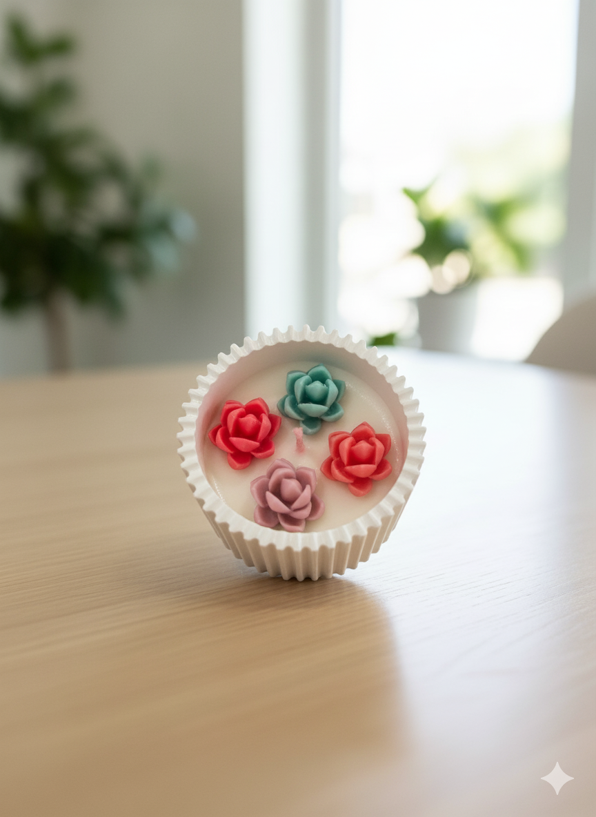 Concrete bowl scented candle