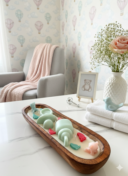 Large Wooden Boat Scented Candle