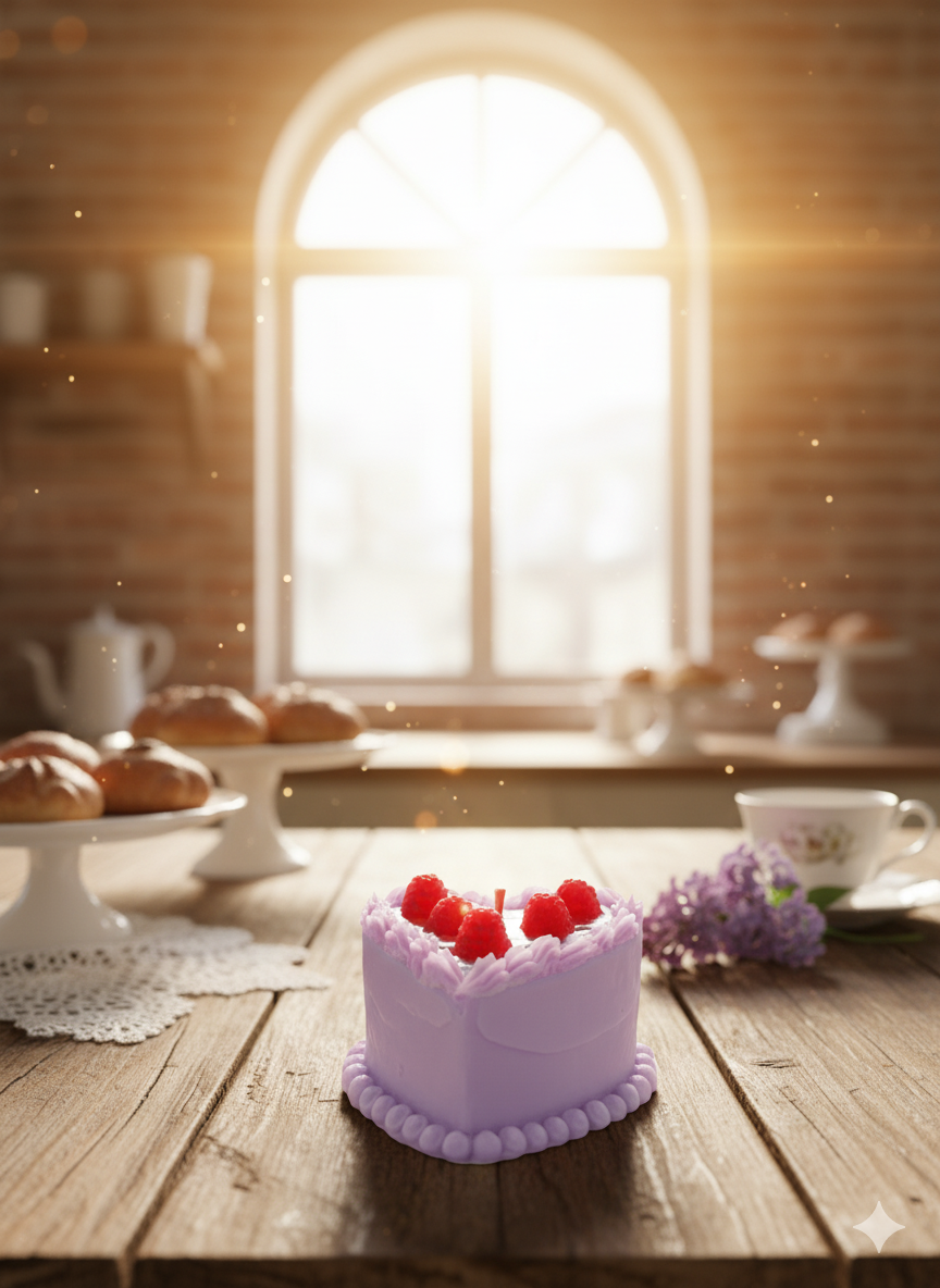 Heart Shape Cake Scented Candle