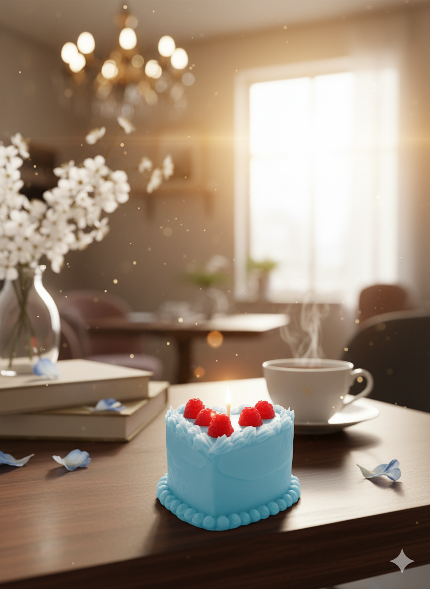 Heart Shape Cake Scented Candle