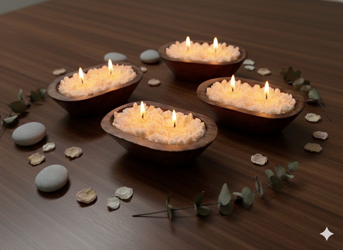 Wooden Boat Scented Candle