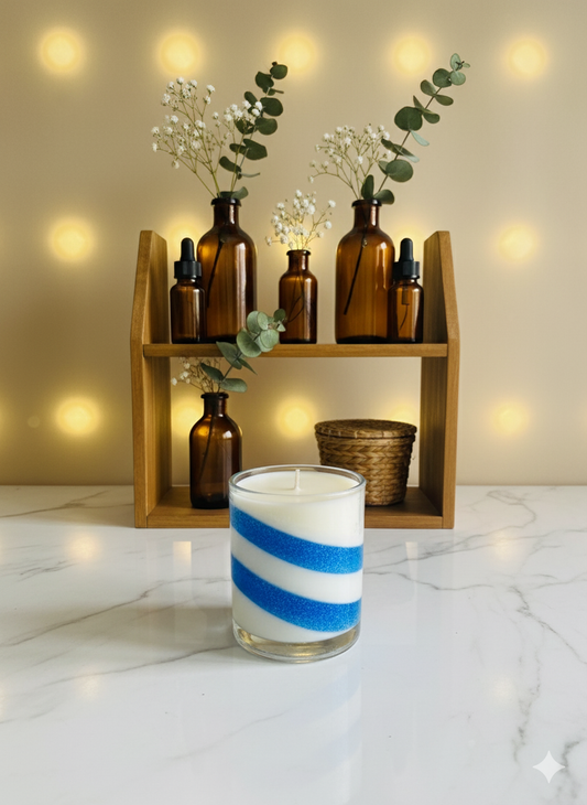 Blue Orbit Jar Candle