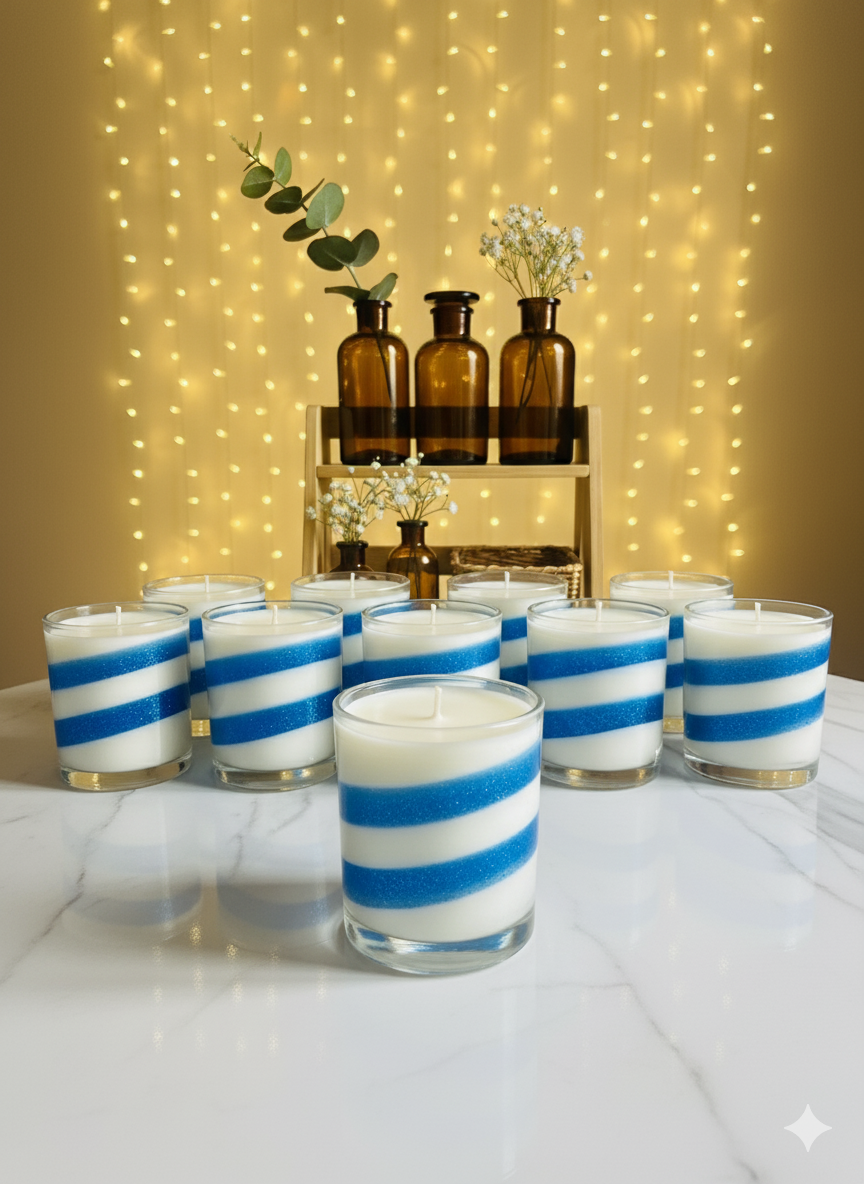 Blue Orbit Jar Candle