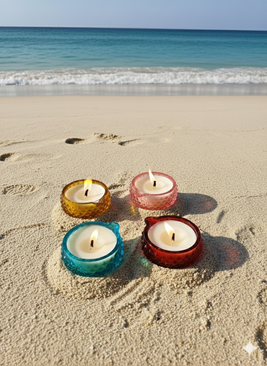 Crystal Diya Candle