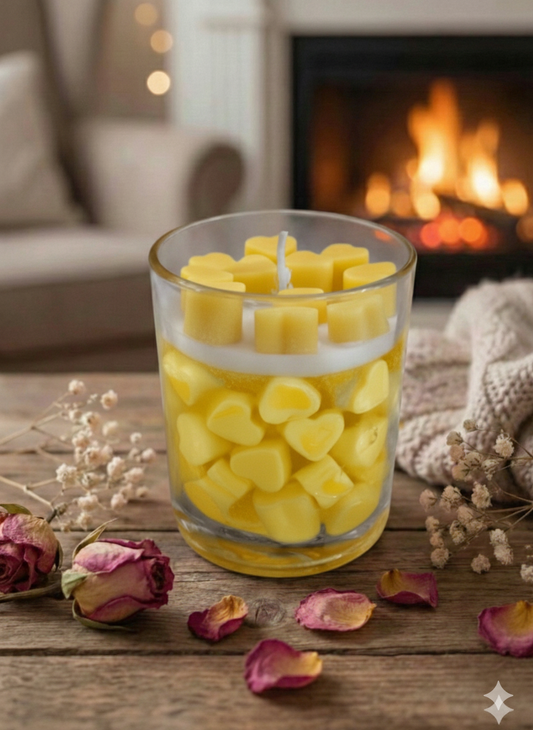 Heart Filled Jar Candle