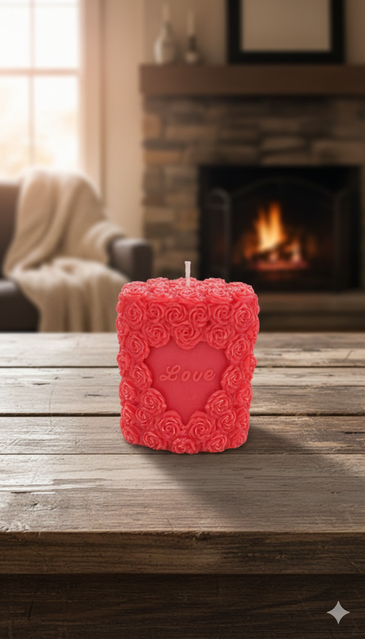 Pillar Rose Candle