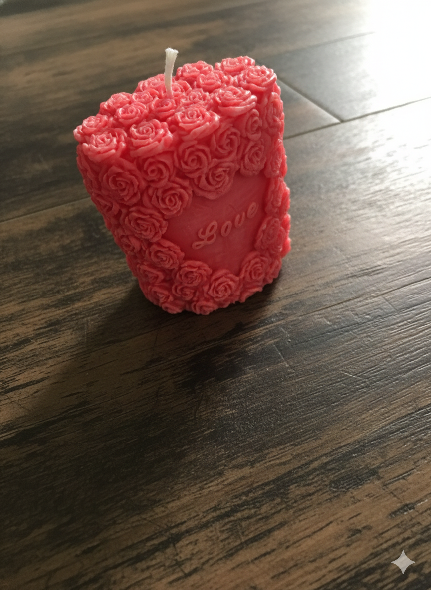 Pillar Rose Candle