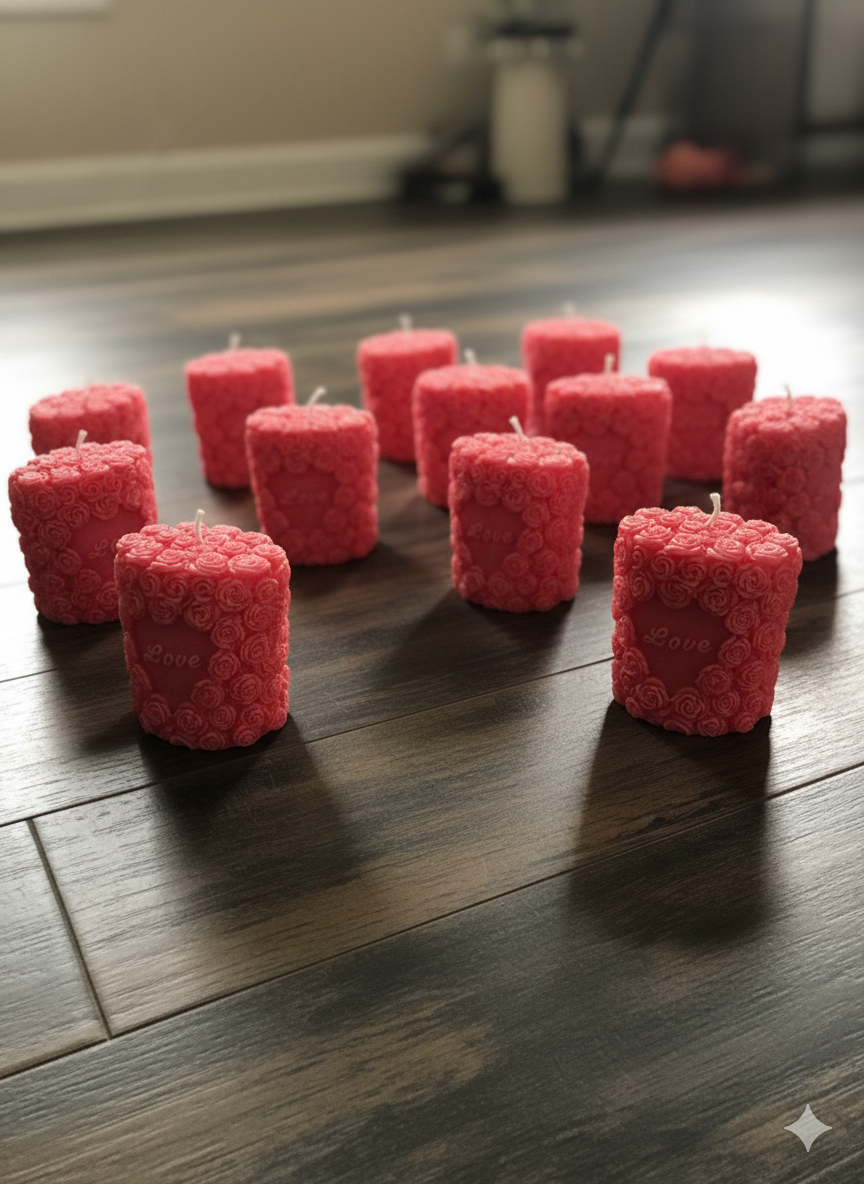 Pillar Rose Candle