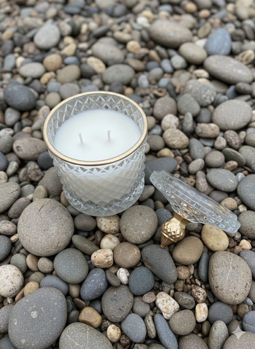 Crystal glass Scented candle (Double Wick)