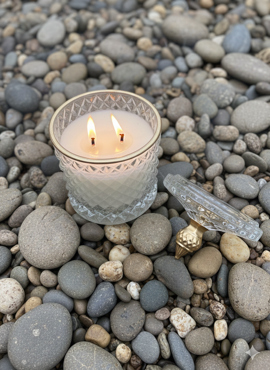 Crystal glass Scented candle (Double Wick)