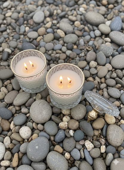 Crystal glass Scented candle (Double Wick)