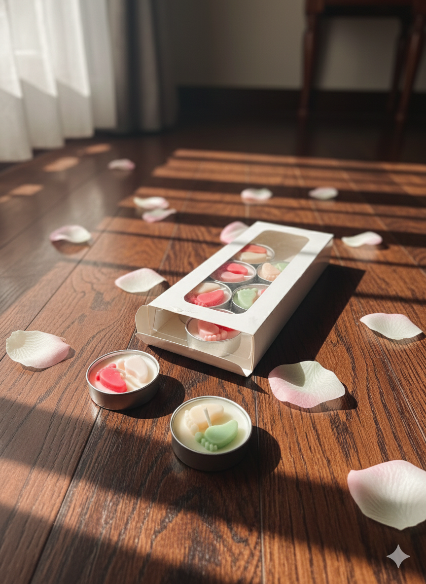 Tiny Steps of Light scented T-light candle