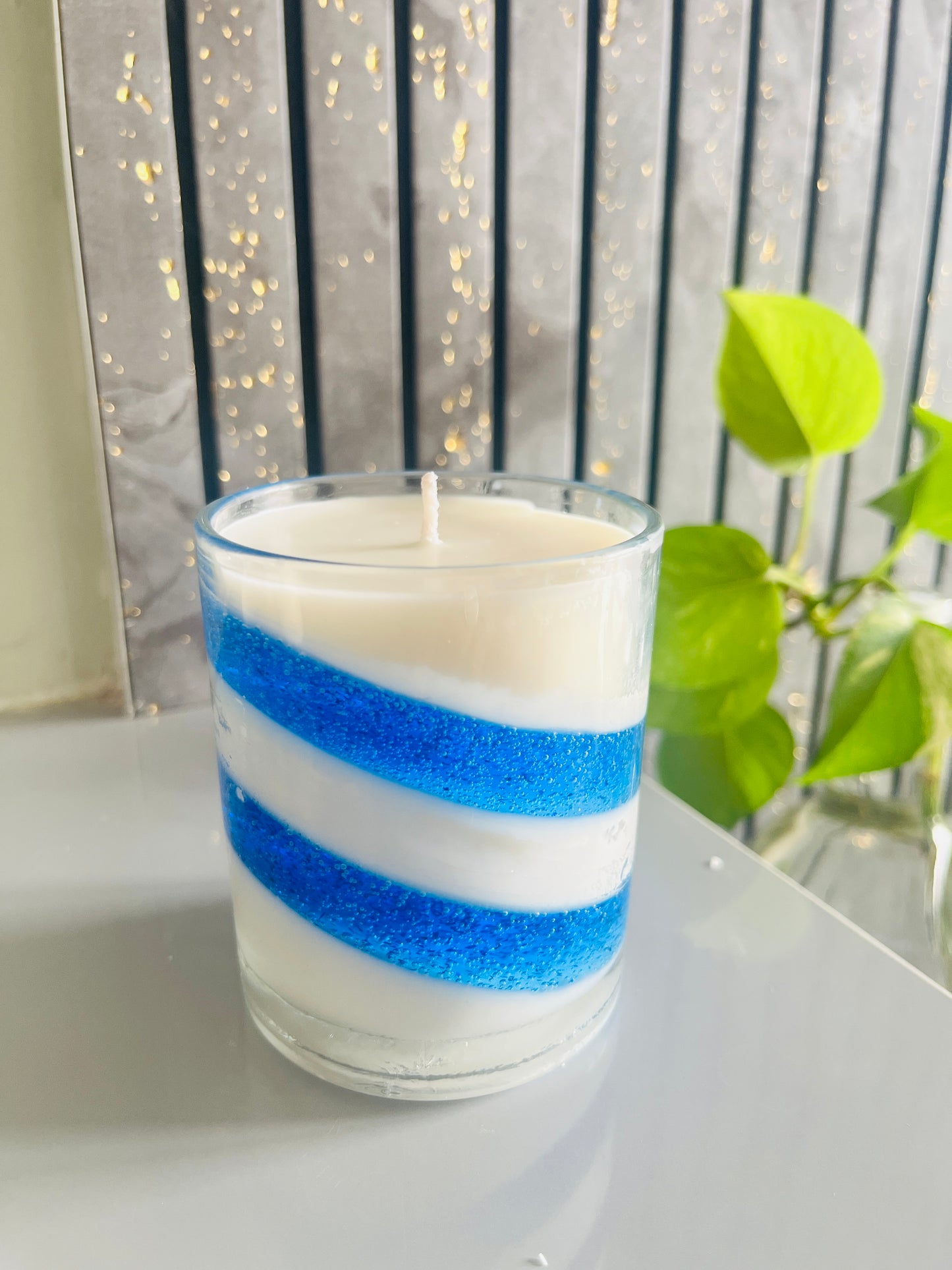Blue Orbit Jar Candle