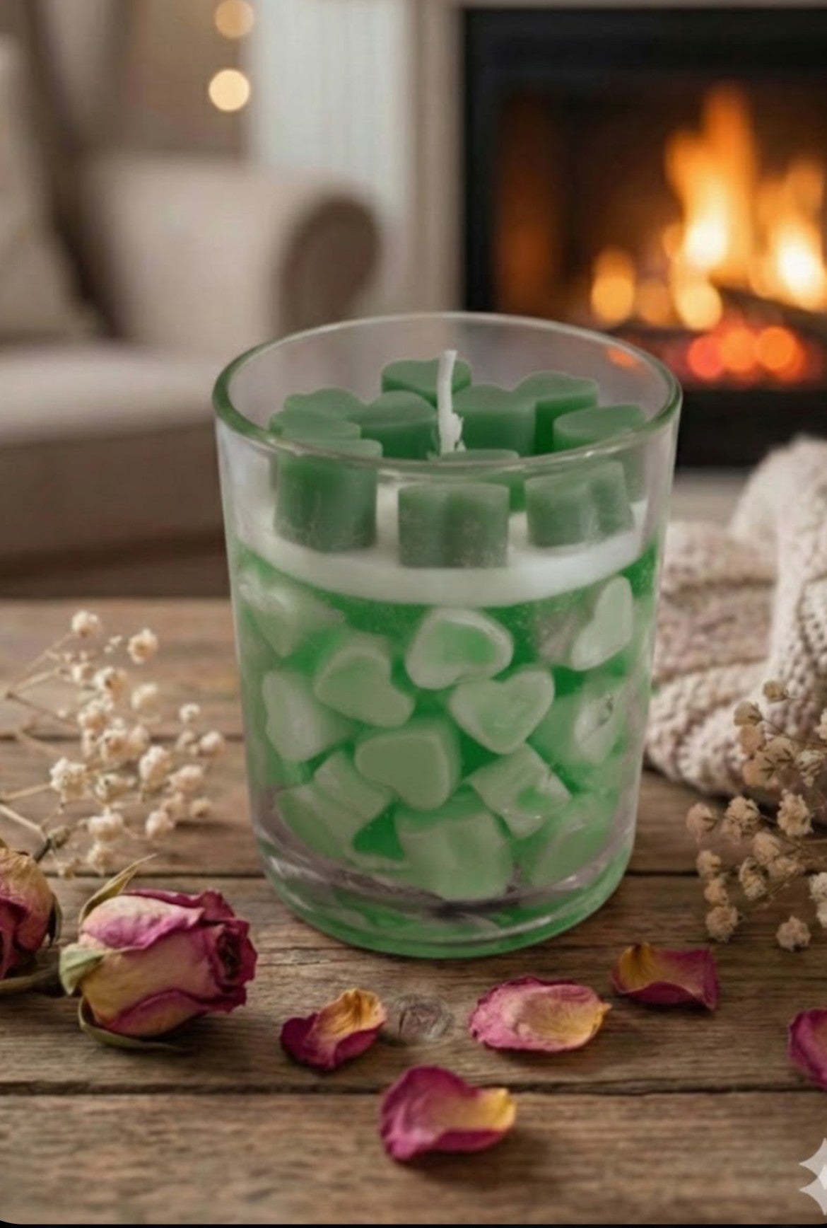 Heart Filled Jar Candle