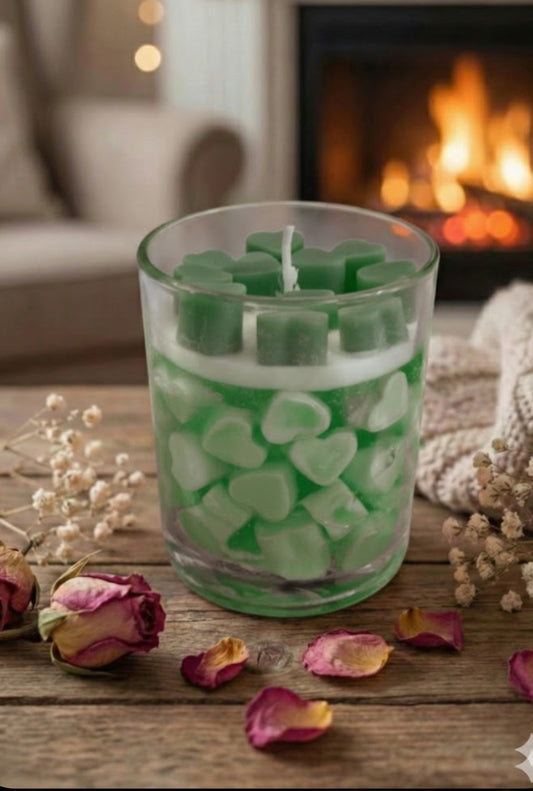 Heart Filled Jar Candle