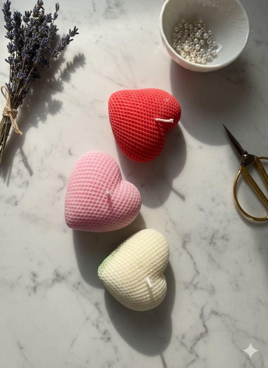 Heart Scented Candle - Romantic