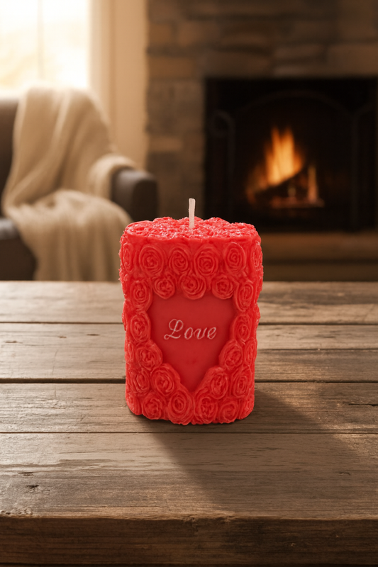 Pillar Rose Candle